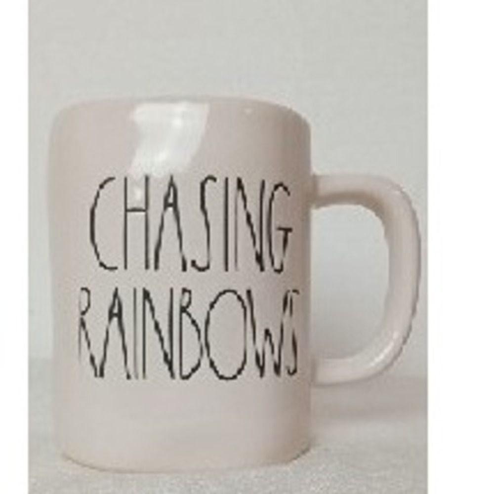 Rae Dunn Mug Chasing Rainbows Coffee Tea Cup Display Decor Farmhouse